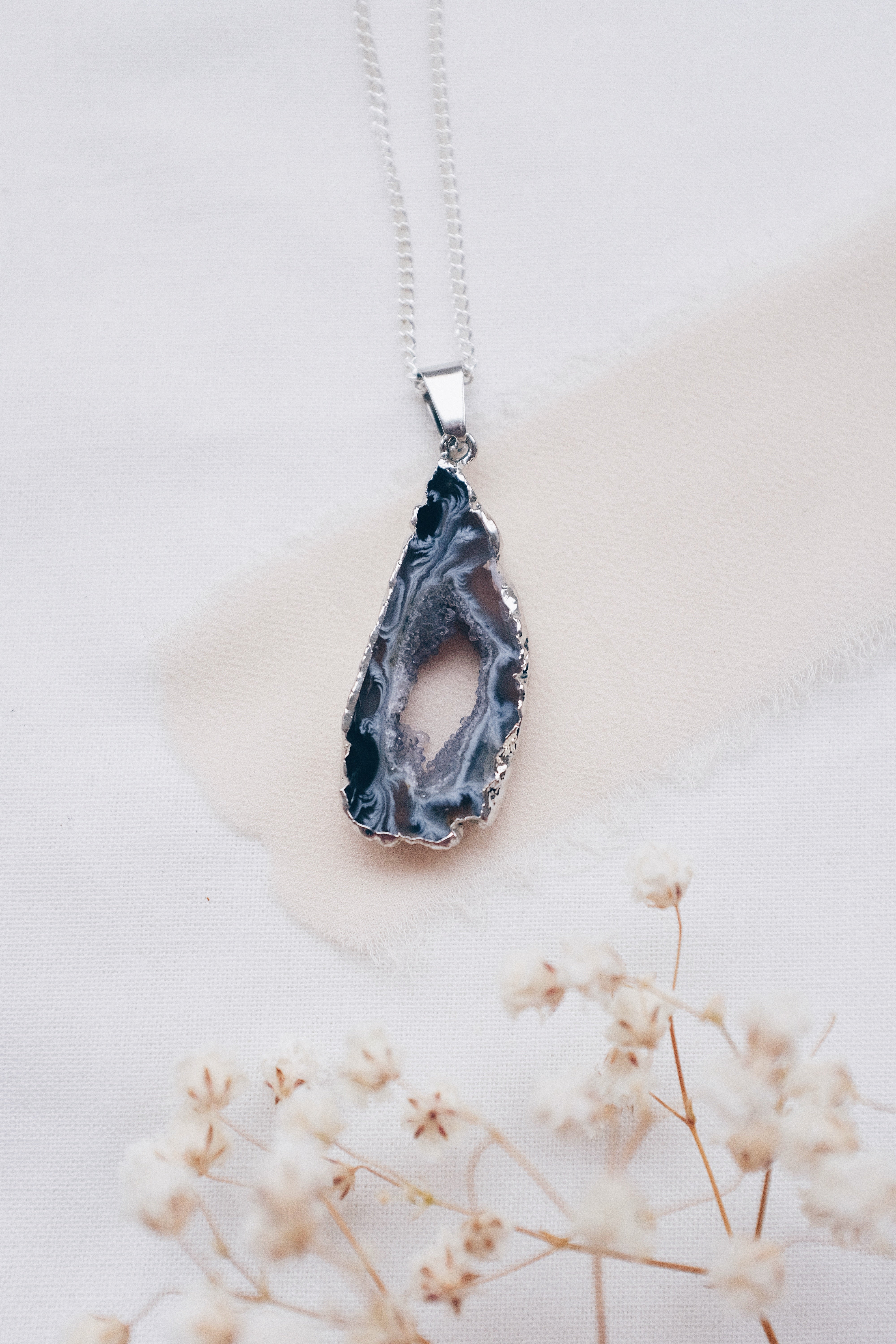 Agate Druzy Necklace