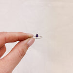 Amethyst Silver Ring - Size I