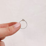 Garnet Silver Ring - Size L