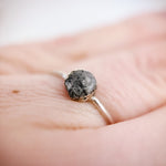 Rutilated Quartz Silver Ring - Size M 1/2