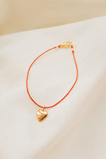 Gold Heart with Quartz Bracelet