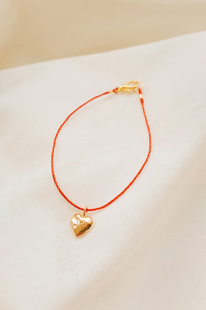 Gold Heart with Quartz Bracelet