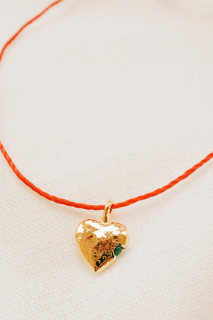 Gold Heart with Peridot Bracelet