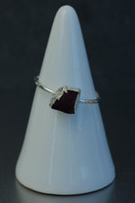 Garnet Silver Ring • Strength & Passion Crystal – Size N½
