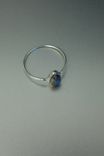 Labradorite Pear Silver Ring • Flashing Intuition Crystal – Size R½