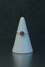 Pink Tourmaline Silver Ring • Heart Chakra Crystal – Size L