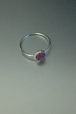 Pink Tourmaline Silver Ring • Heart Chakra Crystal – Size L