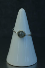 Labradorite Silver Ring • Flashing Intuition Crystal – Size K½