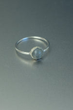 Labradorite Silver Ring • Flashing Intuition Crystal – Size K½