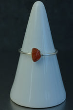 Carnelian Silver Ring • Energy & Confidence Crystal – Size O½