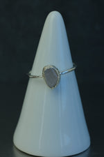 Rose Quartz Silver Ring • Love & Compassion Crystal – Size K½