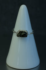 Green Tourmaline Silver Ring • Balance & Growth Crystal – Size K