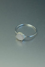 Rose Quartz Silver Ring • Love & Heart Chakra Crystal – Size M
