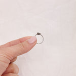 Smokey Quartz Silver Ring - Size H 1/2