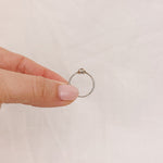Strawberry Quartz Silver Ring - Size I 1/2