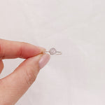 Rose Quartz Silver Ring - Size J