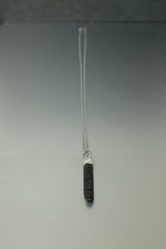 Black Tourmaline Silver Necklace • Protective Crystal Pendant