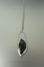 Labradorite Silver Necklace • Intuition & Protection Crystal Pendant