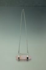 Rose Quartz Double Terminated Necklace • Love Crystal Point Pendant