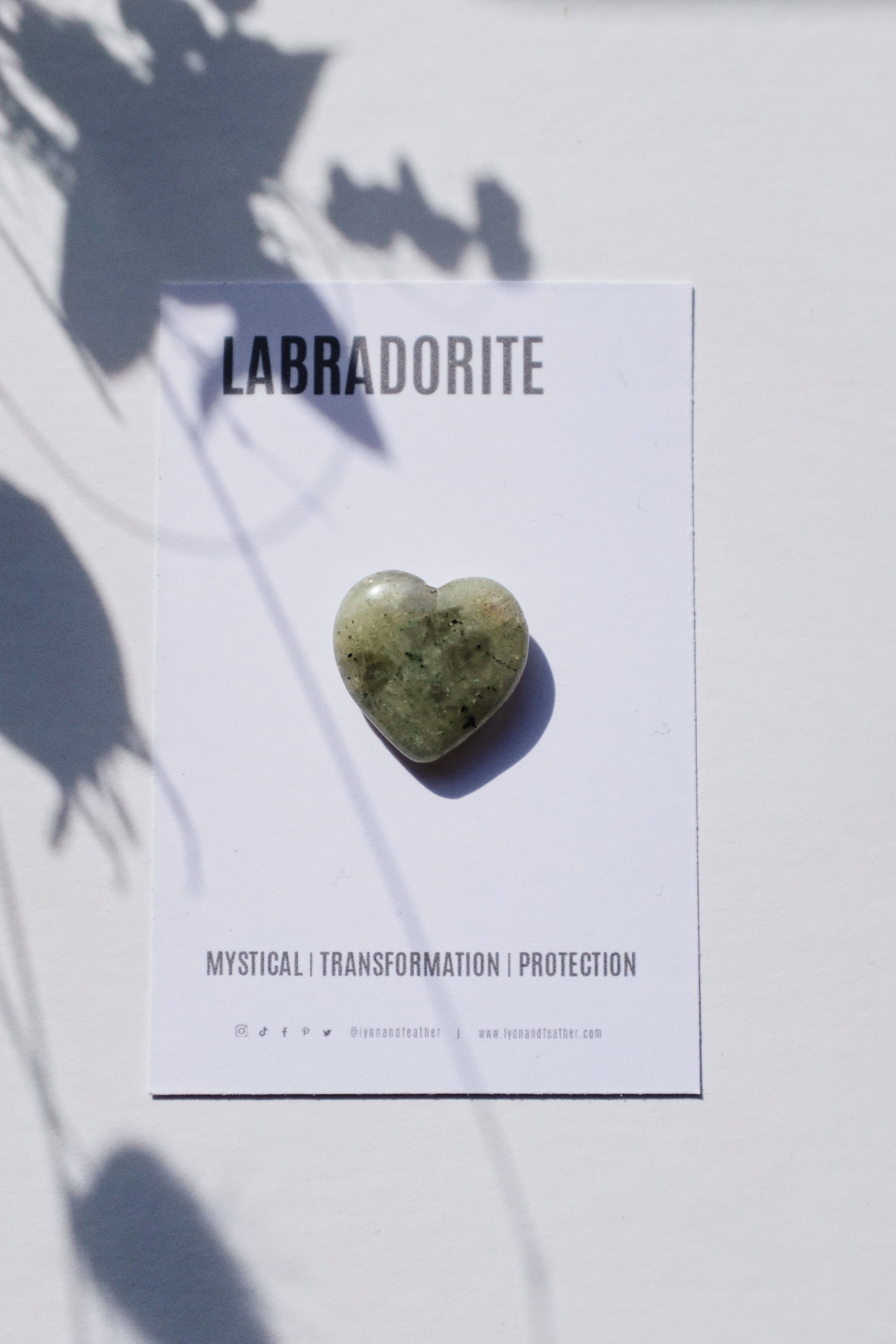 Labradorite Heart