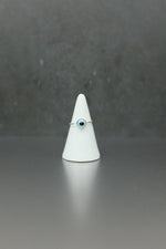 Evil Eye Silver Ring - Size L 1/2
