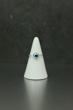 Evil Eye Silver Ring - Size L 1/2