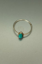 Turquoise Silver Ring - Size M