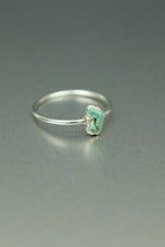 Turquoise Silver Ring - Size K 1/2