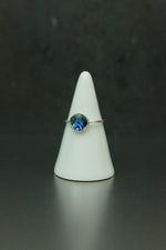 Abalone Shell Silver Ring - Size N 1/2