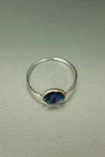 Abalone Shell Silver Ring - Size N 1/2