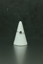 Amethyst Silver Ring - Size L 1/2