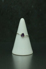 Amethyst Silver Ring - Size L 1/2