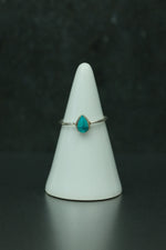 Turquoise Silver Ring - Size L