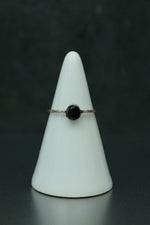 Rutilated Quartz Silver Ring - Size J 1/2