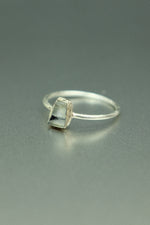 Rutilated Quartz Silver Ring - Size I 1/2