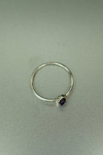 Amethyst Silver Ring - Size I 1/2