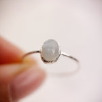 Moonstone Silver Ring - Size R