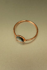 Abalone Shell Copper Ring • Iridescent Ocean Energy – Size Q½