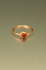 Carnelian Copper Ring • Fire & Focus Crystal – Size M