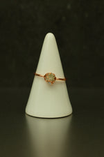 Quartz Druzy Copper Ring • Raw Light & Energy – Size S