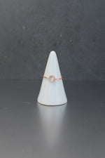 Herkimer Diamond Copper Ring • Raw Quartz Crystal – Size P