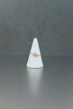 Triple Herkimer Diamond Copper Ring • Clear Quartz Cluster – Size R