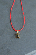 Horoscope Red String Necklace • Zodiac Sign Protection & Good Luck Amulet