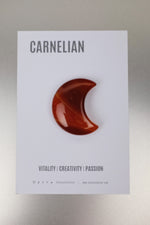 Carnelian Crescent Moon Crystal • Vitality, Confidence & Grounding