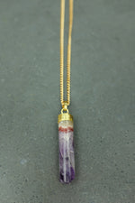 Gold Amethyst Necklace