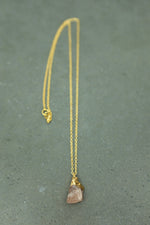 Gold Strawberry Quartz Necklace