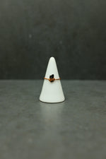 Black Tourmaline Ring - Size N 1/2
