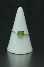 Peridot Silver Ring - Size T