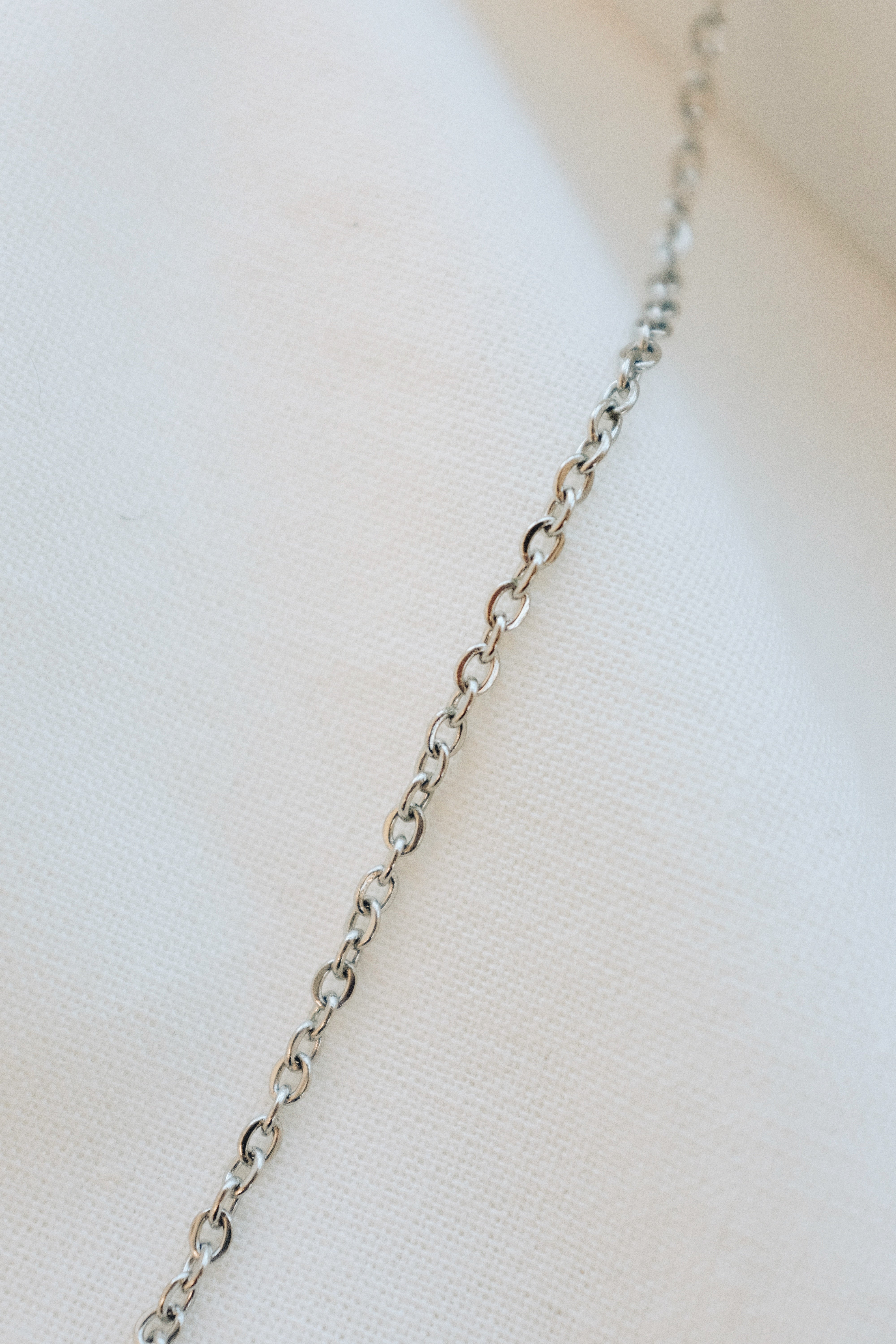 Silver Small Cable Chain Necklace