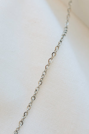 Silver Small Cable Chain Necklace